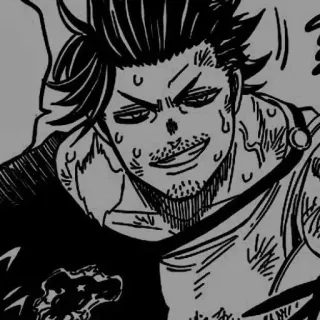 ⚫️ Yami Sukehiro Black Clover Anime, Manga, Black Clover, Yami, Yami Sukehiro, Capitaine whatsapp sticker