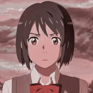 💫 Mitsuha Miyamizu Your Name anime, cô gái, nhân vật, Mitsuha, Miyamizu, Your Name telegram sticker
