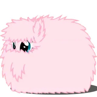 😷 fluffy, pink, cute, pony, cartoon telegram sticker