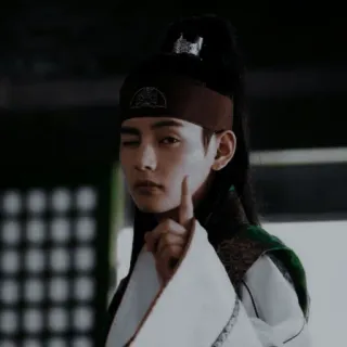 🐻 남자, 인물, 한국, 역사, 전통의상, 윙크 telegram sticker