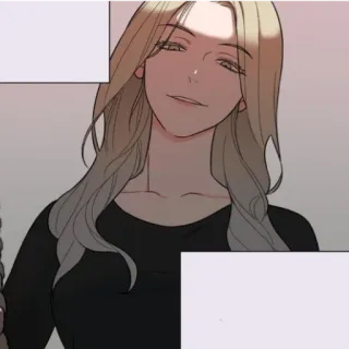 😩 femme, cheveux blonds, portrait, art, illustration telegram sticker