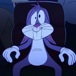 🥕 Bugs Bunny Dibujos animados, Conejo, Película, Sentado, Bugs Bunny telegram sticker