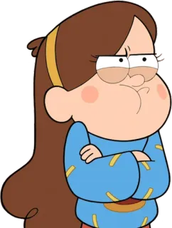 😠 Mabel Pines Gravity Falls dessin animé, animé, Disney, Mabel Pines, Gravity Falls, personnage telegram sticker