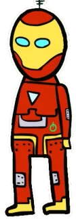 🤖 Iron Man Железный человек, супергерой, марвел, мультфильм, персонаж telegram sticker