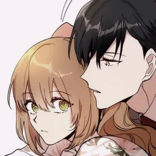 💸 anime, couple, cute, romance, cartoon, affection telegram sticker