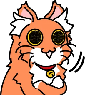 😏 Katze, Tier, Orange, Haustier, Süß, Cartoon whatsapp sticker