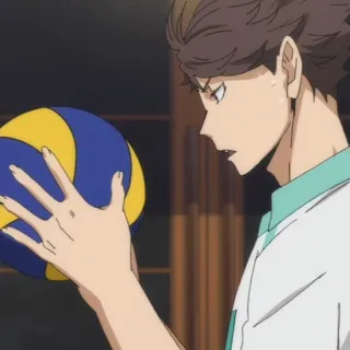 😶 Oikawa Tooru Haikyuu!! oikawa, tooru, haikyuu, anime, siatkówka telegram sticker