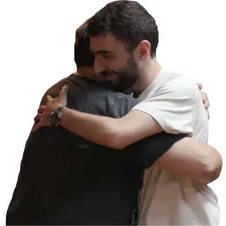 👨‍❤️‍👨 hug, affection, friendship, embrace, men, support whatsapp sticker