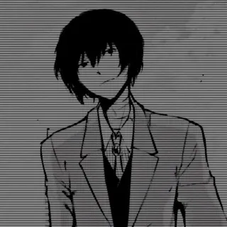 🌟 Osamu Dazai Bungou Stray Dogs Anime, Manga, Bungou Stray Dogs, Osamu Dazai, Dazai, Postać telegram sticker