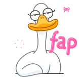 ๐ fap duck, cartoon, offensive, slang whatsapp sticker