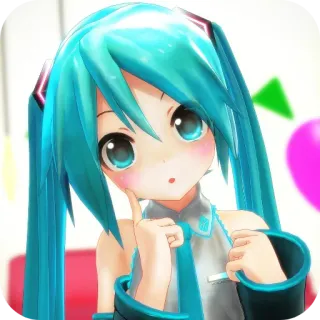 🤔 Hatsune Miku Vocaloid telegram sticker