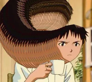 😐 Shinji Ikari Neon Genesis Evangelion アニメ, エヴァンゲリオン, NERV, 初号機, シンジ, ロボット telegram sticker