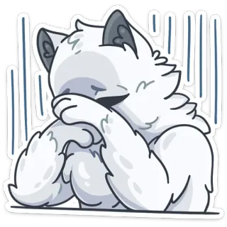 🙈 wolf, sad, crying, emotion, sticker, cute, animal telegram sticker
