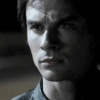 🙁 Damon Salvatore The Vampire Diaries vampiro, serie de TV, Ian Somerhalder, melancólico, serio telegram sticker