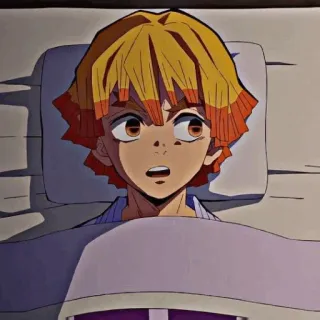 👺 Zenitsu Agatsuma Demon Slayer 애니메이션, 캐릭터, 귀멸의 칼날, 젠이츠, 아가츠마, 충격 telegram sticker