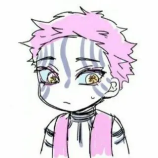 😓 Akaza Demon Slayer Аказа, Клинок, рассекающий демонов, Аниме, Персонаж, Наклейка telegram sticker