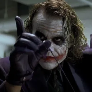 🦇 Joker The Dark Knight joker, villain, dc, movie, villain, heath ledger, batman telegram sticker