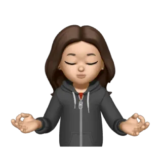 🙏 meditação, yoga, zen, calma, pacífico, relaxante, emoji telegram sticker
