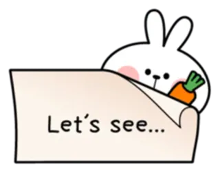 👀 Let's see... Hase, Kaninchen, Karotte, niedlich, Tier telegram sticker