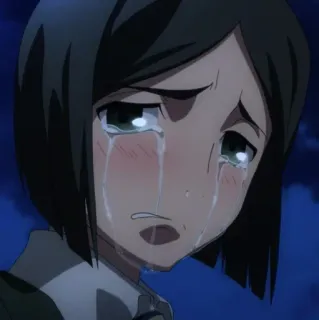 😭 Anime, Chorando, Triste, Garota, Lágrimas whatsapp sticker