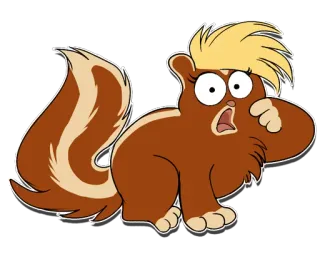 😛 desenho animado, esquilo, fofo, animal whatsapp sticker