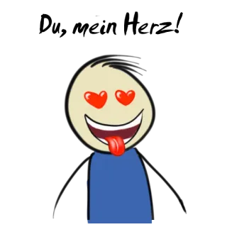 😍 Emoji, Liebe, Cartoon, Herzaugen, Zunge, Zuneigung whatsapp sticker