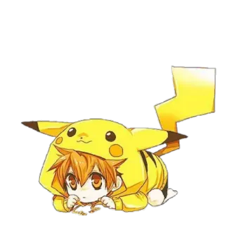 🐱 anime, pikachu, pokemon, character, chibi, cute, cartoon telegram sticker