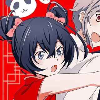 😮 Anime, Dziewczyna, Panda, Kawaii, Słodki, Postać, Ilustracja telegram sticker