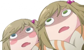 😱 anime, impactado, sorprendido, dibujos animados telegram sticker