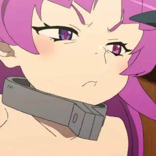 😕 Anime, Personage, Halsband, Boos telegram sticker