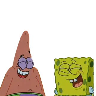 😀 Spongebob Bob Esponja, Patrick Estrela, Desenho animado, Nickelodeon, Amizade, Engraçado, Animado whatsapp sticker
