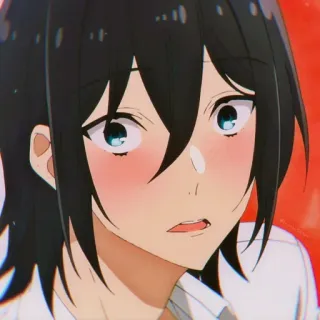 😳 Anime, Manga, Chico, Sonrojo, Emocional, Personaje telegram sticker