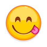 😋 Эмодзи, Смайлик, Лицо, Язык, Лизать whatsapp sticker