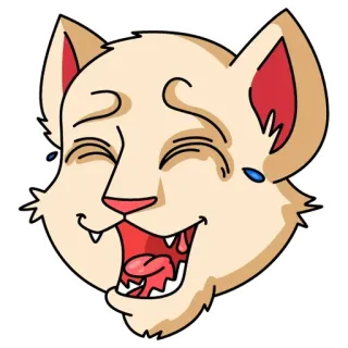 😄 animal, laughter, cat, lol, emoji, cartoon telegram sticker
