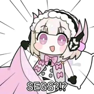 😃 SEGS?!? อนิเมะ, มีม, น่ารัก, คำถาม, การ์ตูน whatsapp sticker