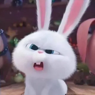 😕 Snowball The Secret Life of Pets lapin, animal de compagnie, animal, dessin animé, film, personnage telegram sticker