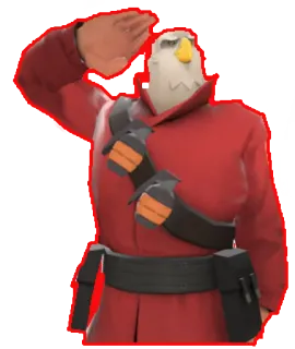 🐦 soldier, eagle, salute, tf2, team fortress 2, military, game telegram sticker