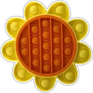 🌻 Pop it, Fidget toy, Antistress, Gioco sensoriale, Gioco con bolle, Gioco scoppiettante, Fiore whatsapp sticker