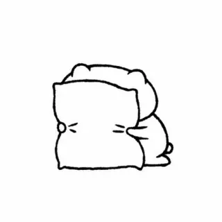 🔖 carino, cartone animato, animale, orso, cuscino, assonnato telegram sticker