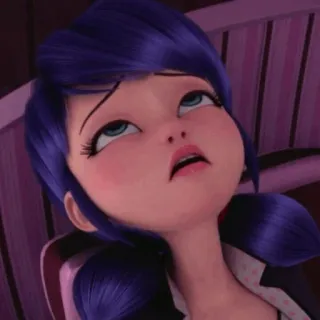 🗼 Marinette Dupain-Cheng Miraculous: Tales of Ladybug & Cat Noir marinette, miraculous ladybug, dessin animé, personnage, animation, déçu(e), yeux qui roulent, ado whatsapp sticker