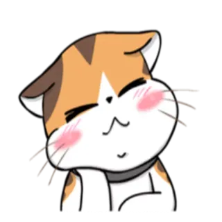 🙂 кот, милый, каваий, стикер, животное telegram sticker