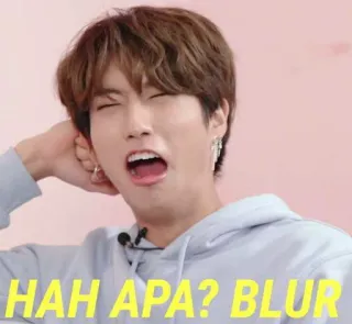 💰 HAH APA? BLUR Ausdruck, Verwirrung, Person, Meme, Lustig whatsapp sticker