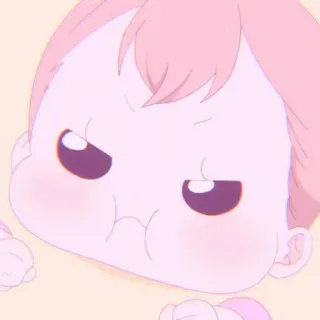 🍰 baby, cartoon, cute, angry, expression telegram sticker