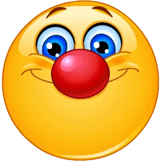 😺 Emoji, Clown, Rote Nase, Smiley telegram sticker