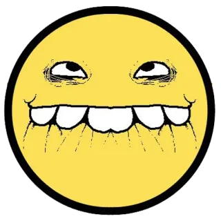 😃 meme, trollface, internet meme, funny, humor telegram sticker