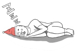 😴 ZZZZZ sleeping, christmas, santa hat, nap, resting telegram sticker