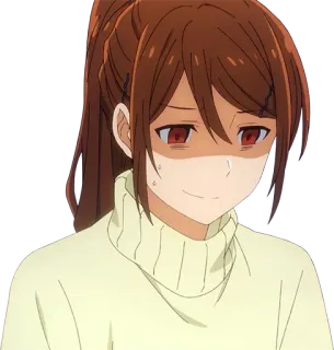 😨 anime, girl, sweater, cartoon telegram sticker