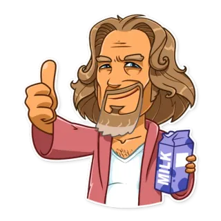 The Dude telegram stickers