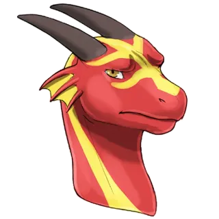 😐 Drache, Fantasy, Tier, Kreatur, Illustration, Mythisch, Kopf whatsapp sticker