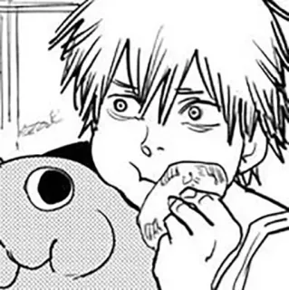 🐚 Denji Chainsaw Man anime, manga, Denji, Chainsaw Man, cartoon telegram sticker